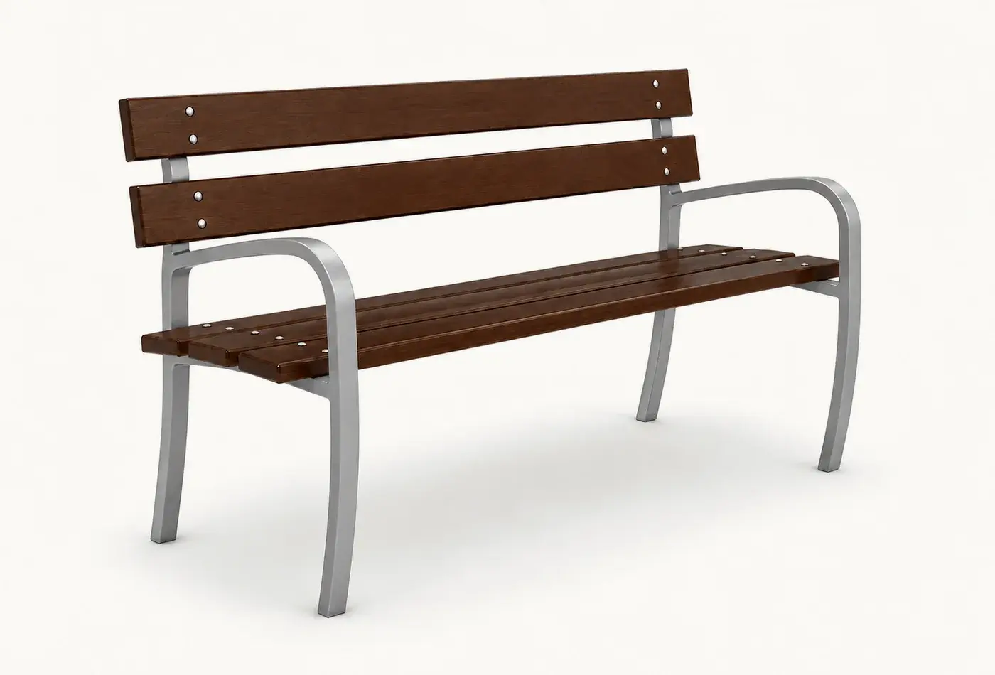 Banc bois et acier BA7 — mobilier urbain Jarco